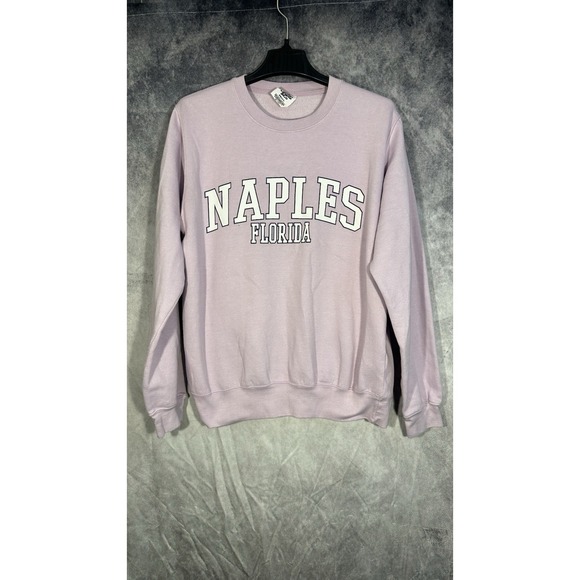 Pacific & Company Naples Florida Sweatshirt Women's True Size Large Pink - Picture 1 of 11